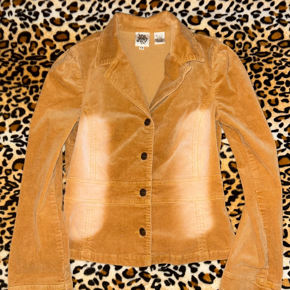 Western Tan and Brown Corduroy Blazer Jacket